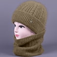 thumbnail image 1 of dgysar Winter Knitted Balaclava Beanie Hat Warm Cycling Ski Mask, Women Windproof Hood, Balaclavas Heavyweight Thermal Fleece Coffee, 1 of 3