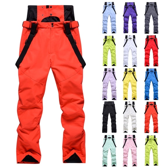 dgysar Winter Outdoor Couple Ski Pants Warm And Thick Ski Cotton Pants Winter Outdoor Couple Ski Pants Warm And Thick Ski Cotton Pants Light Purple S