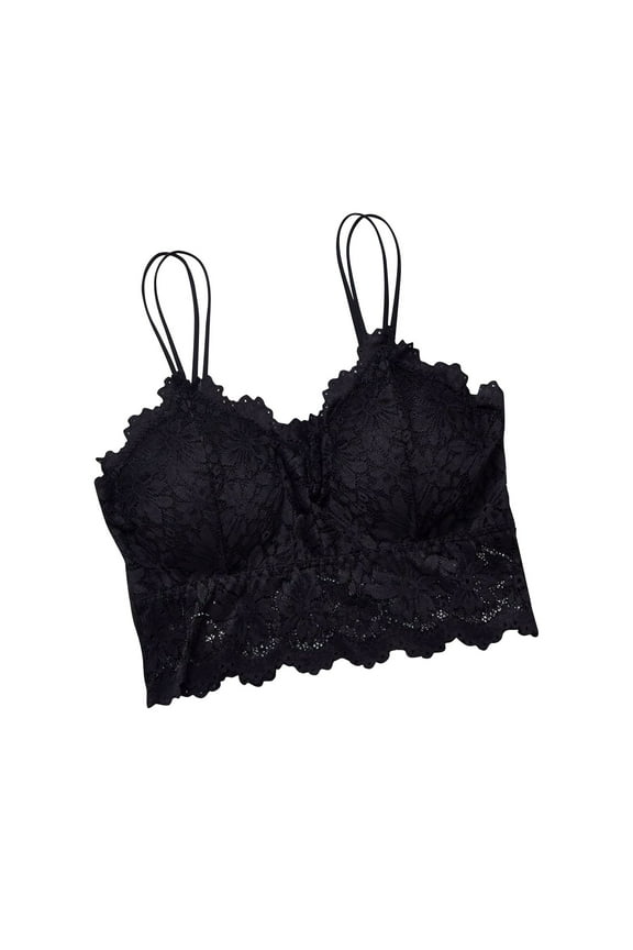 Women Bandeau with Removable Pads, Strapless Wirefree Top for Under Tanks, Beach Cover Up & Smooth Neckline Black M