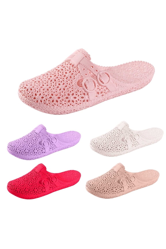 Women Platform Closed Toe Slippers Summer Non-slip Breathable Lightweight Comfortable Clogs for Indoor Outdoor Beach Pool Daily Casual Wear Beige 36