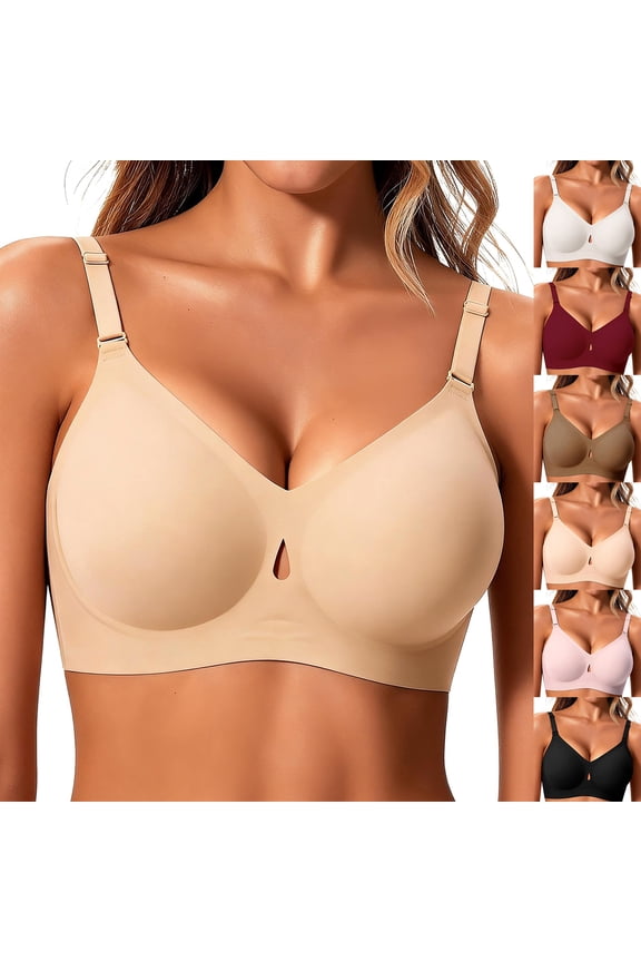 Women Wireless Bra Push-Up Cut-Out Teardrop Mesh Breathable High-Elastic Yoga Fitness Daily Wear Pink 34 (M)