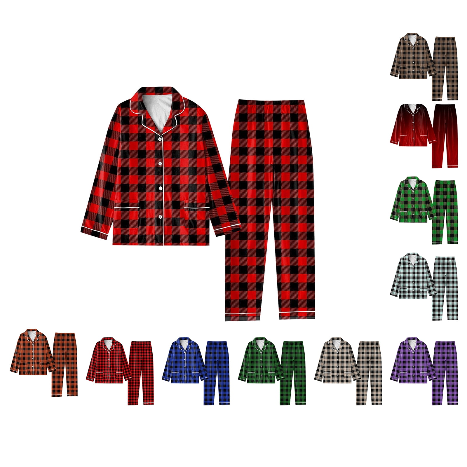 dgysar Women's 2 Piece Printed Lounge Set, Long Sleeve Button Up Top ...