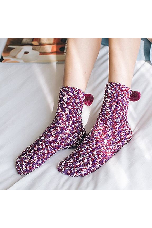 Women's Cupcake Cotton Socks, Thick Warm Winter Christmas Gift Socks, 1 Pair Dark Blue