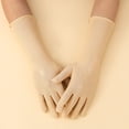 thumbnail image 1 of dgysar Women's Long Formal Gloves, Elegant Opera Length Gloves for Wedding, Church, Tea Party, or Vintage Photoshoot. Beige, 1 of 3