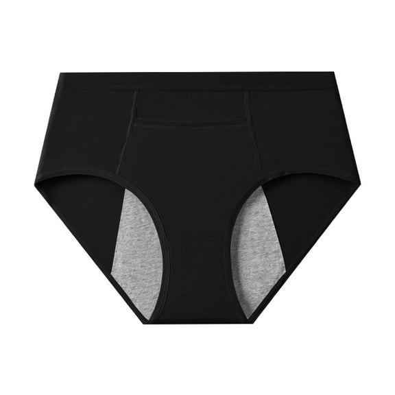 dgysar Womens Leak-Proof Period Underwears High Waisted Extra Wide Coverage for Heavy Flow, Plus Size Menstrual Panties for Nighttime Daily Comfort Black M