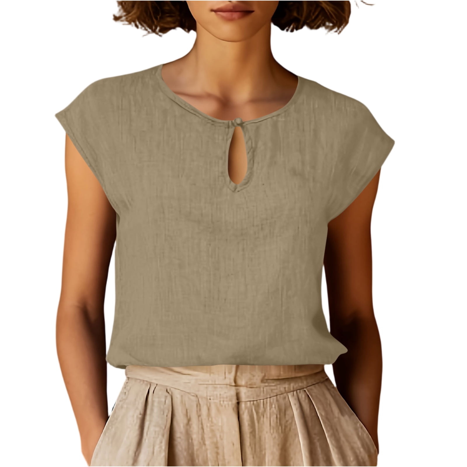 dgysar Womens Pullover Tops Retro Style Lightweight Thin Fabric Flutter ...