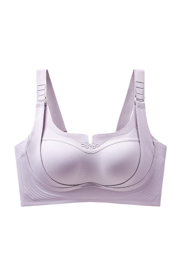 Womens Rosy Lift Bras Push Up Full Coverage Custom Bust Shaping Bra Wireless Comfy Soft Bralettes for Seniors Purple 36