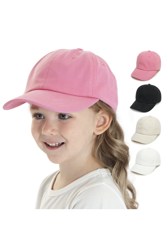 Young Ones 20in Cartoon Baseball Cap Hip Hop Style Sun Hat with Nylon Fastener for Nursery School Outdoor Sports Accessories Black S