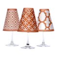 thumbnail image 1 of di Potter WS128 Barcelona Fiesta Paper White Wine Glass Shade, Orange/White (Pack of 6), 1 of 1