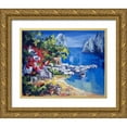 thumbnail image 1 of di Viccaro, Roberto 14x12 Gold Ornate Wood Framed with Double Matting Museum Art Print Titled - Paesaggio caprese, 1 of 4
