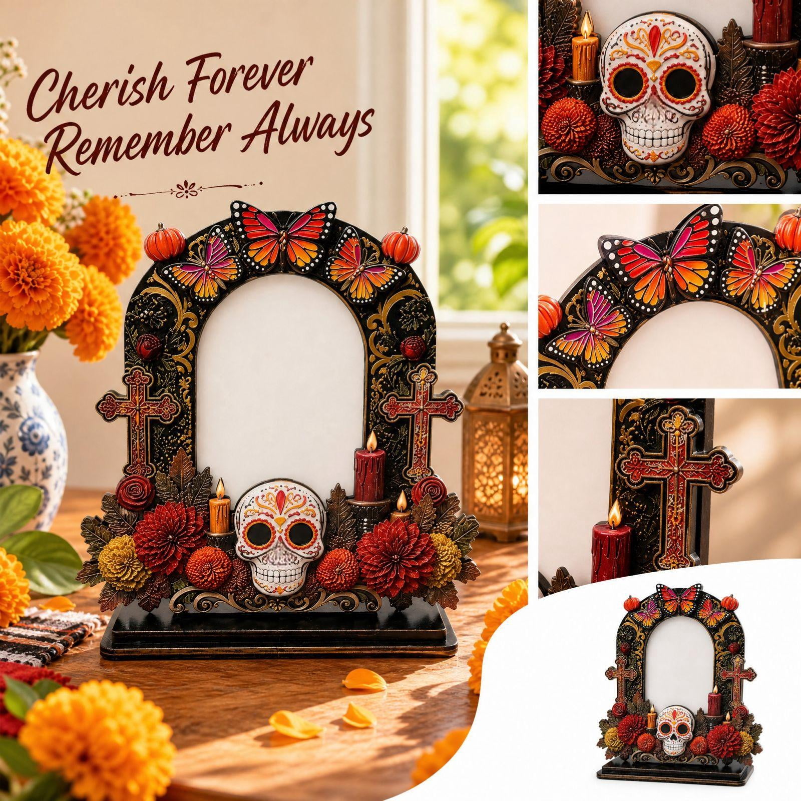 dia de los muertos picture frames, Wooden 6.3 x 8.27 In Freestanding ...