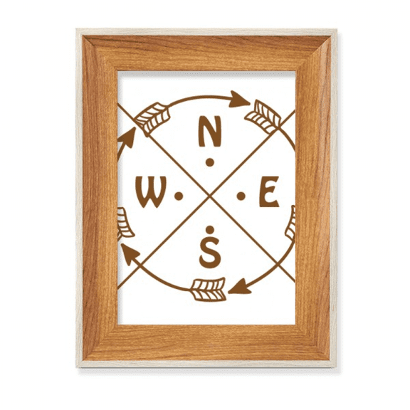 dial direction indicator desktop wooden photo frame display picture art painting multiple sets