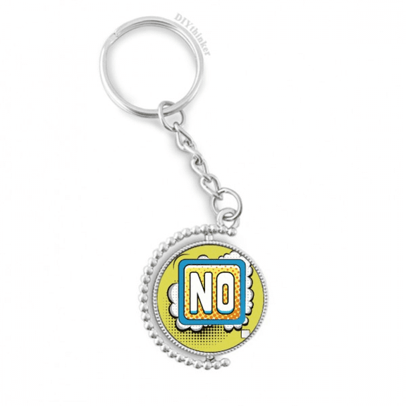 dialog bubble no word rotatable keyholder disc accessories chain clip