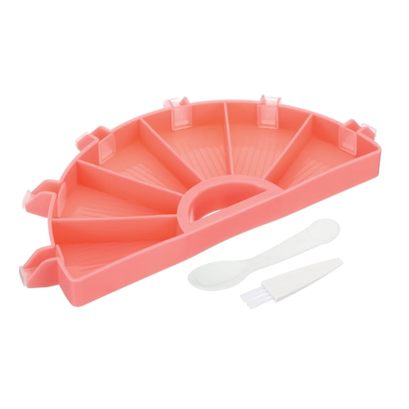 diamond painted Tray, 1 Set Diamond Art Trays Bead Sorting Tray Organizer Large Round Plate Craft Tools, Pink