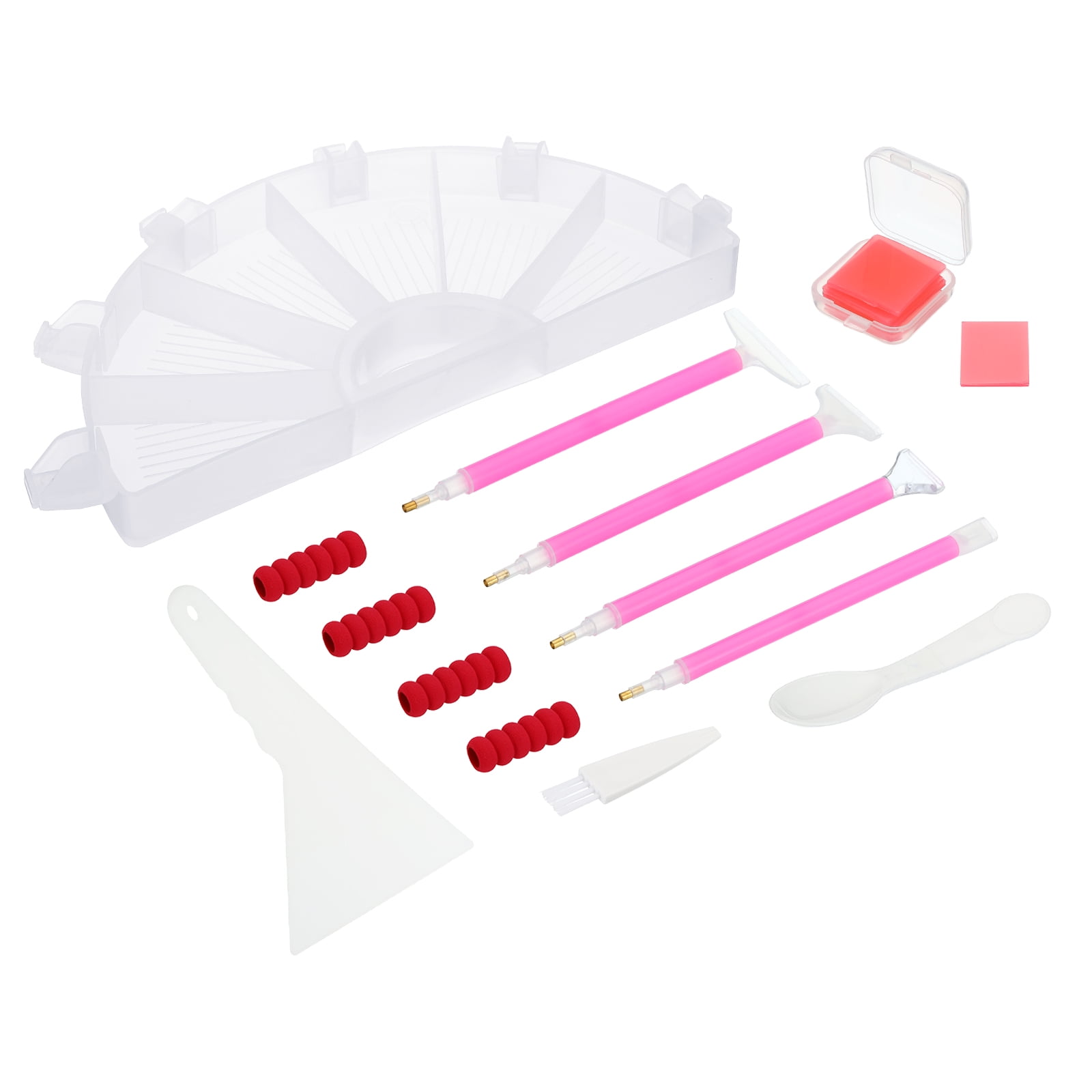 26 Pcs Diamond Painting Accessories Kit - Large Sorting Trays, Pens, Spoon, Brush, Clay For Diamond Art Crafts