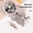 thumbnail image 1 of dianhelloya 1 Box Nail Art Sequins Decoration Golden/Silver Color Irregular Tin Foil Flake DIY Manicure UV Gel Polish 3D Glitter Nail Decoration Accessories for Salon & Home Nail Art E, 1 of 8