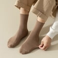 thumbnail image 1 of dianhelloya 1 Pair Autumn Winter Unisex Socks Middle Tube Solid Color Moisture Absorption Stretchy Men Women Knitted Socks for Daily Wear White, 1 of 8