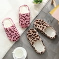 thumbnail image 1 of dianhelloya 1 Pair Slippers Soft Bottom Leopard-print Plush Comfortable to Wear Warm Slippers for Daily Life Blue, 1 of 8