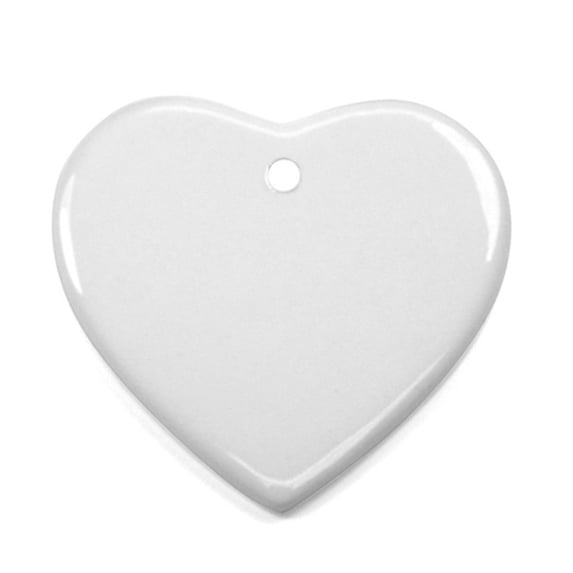 dianhelloya 1 Set Ceramic Pendant Sublimated Washable Wear-resistant Decorative White Porcelain Sublimation Blank Ceramic Ornament for Christmas