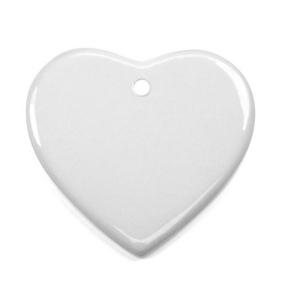 dianhelloya 1 Set Ceramic Pendant Sublimated Washable Wear-resistant Decorative White Porcelain Sublimation Blank Ceramic Ornament for Christmas