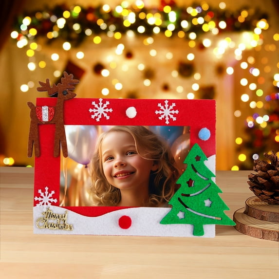 dianhelloya 1 Set Photo Frame Eye-Catching Xmas Trees Santa Claus Decor Christmas Picture Frame for Holiday Festive for Xmas Sets