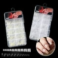 thumbnail image 1 of dianhelloya 100 Nail Tip Half Cover Extending French Style Short Clear Extension Artificial DIY Tips 4, 1 of 8
