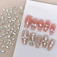thumbnail image 1 of dianhelloya 100Pcs/Bag Nail Rhinestone Flat Back Diverse Styles Easy Paste Shining Nail Decoration Faux Crystal Irregular Shape Nail Art A, 1 of 7