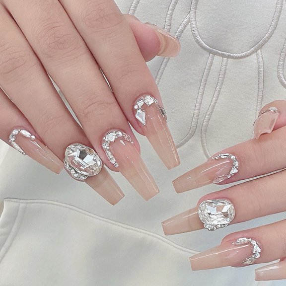 dianhelloya 10Pcs Nail Art Rhinestones Sparkling Metal Ornaments Nail Art Accessories for DIY Crafts Nails Clothes Shoes Jewelry F