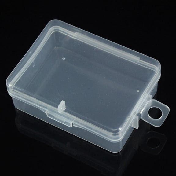 dianhelloya 1Pc Clear Plastic Transparent Storage Box Debris Collect Container Case with Lid Clear
