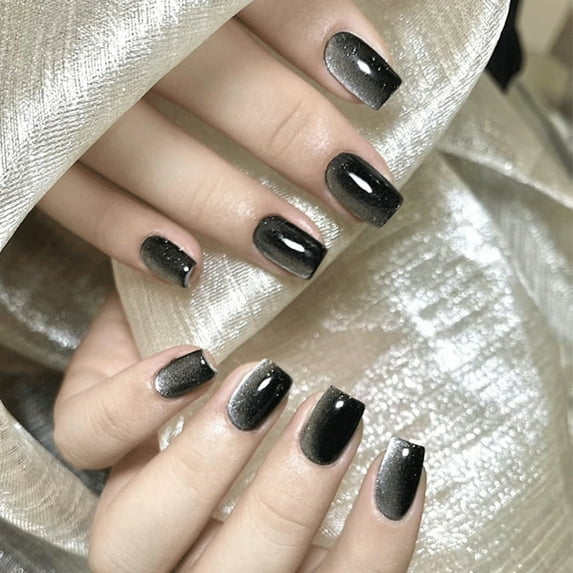 dianhelloya 30Pcs Press on Nails Elegant Chinese Style Bamboo Red Square Short Glossy Nail Extension Full Cover Salon Home Women Girls Fake Nails Kit B