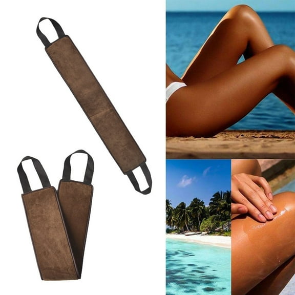 dianhelloya Back Lotion Applicator Skin-friendly Wearable Flocking Back Smooth Even Tan Lotion Applicator for Home Brown