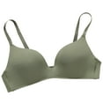 thumbnail image 1 of dianhelloya Bras for Women 3/4 Cup Pads Wire Free Adjustable Shoulder Straps Lady Bra Seamless Push Up Thin Underwear, 1 of 8