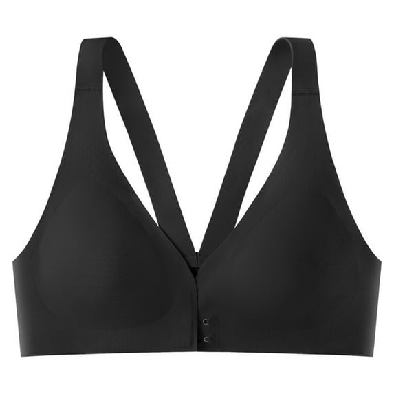 dianhelloya Bras for Women 3/4 Cup V-Neck Beautiful Back Front Button Women Bra Seamless Push Up Thin Underwear