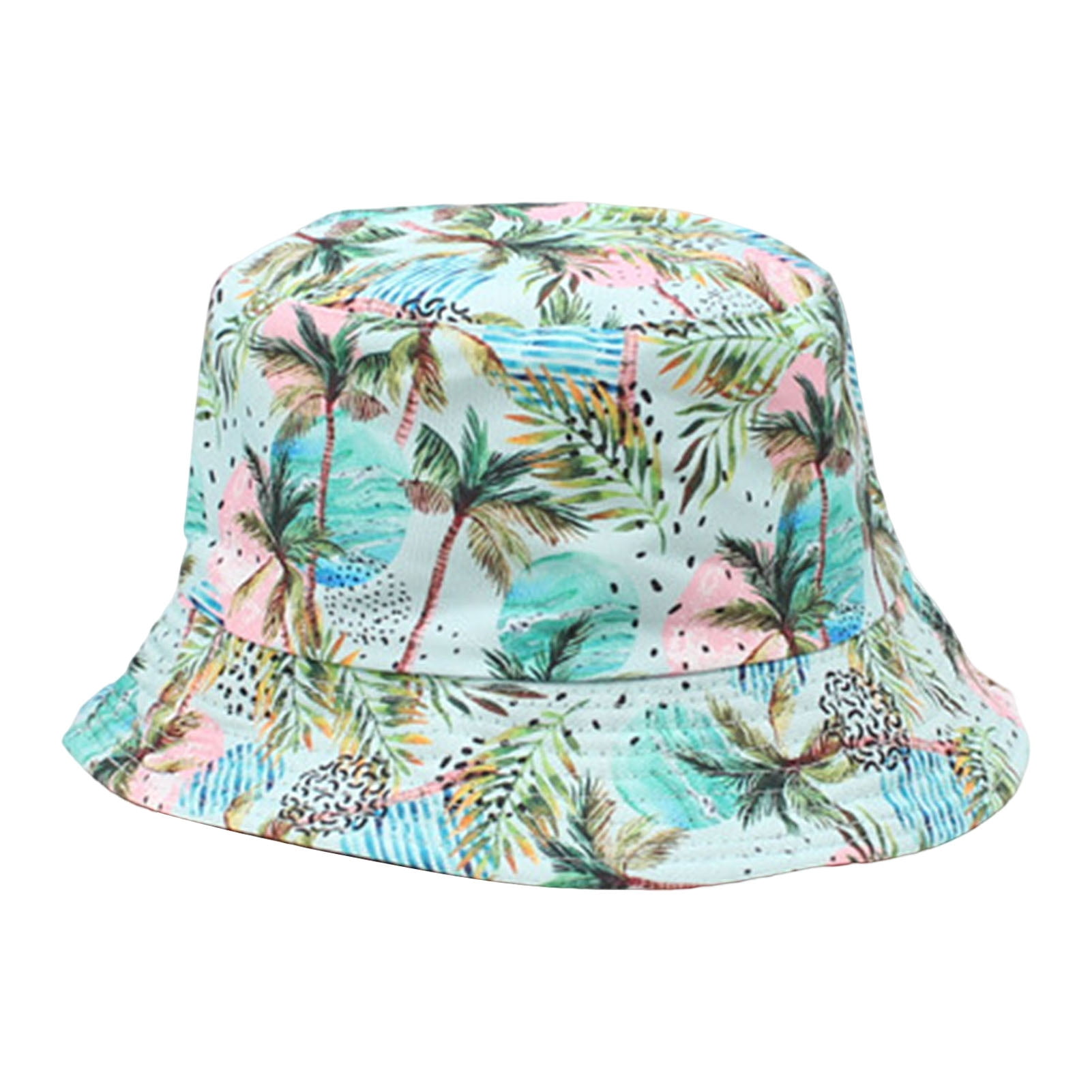 dianhelloya Bucket Hats Summer Fisherman Hat Floral Print Deep