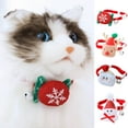 thumbnail image 1 of dianhelloya Cat Collar Christmas Element Dress-up Skin Friendly Festival Decoration Pet Collar with Bell Pet Accessories, 1 of 8