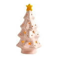 thumbnail image 1 of dianhelloya Ceramic Christmas Tree Decor High-temperature Firing Ceramics Ceramic Christmas Tree Figurine Small Xmas Tree with Fruit Topper Festive for Home, 1 of 7