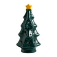 thumbnail image 1 of dianhelloya Ceramic Christmas Tree Decor High-temperature Firing Ceramics Ceramic Christmas Tree Figurine Small Xmas Tree with Fruit Topper Festive for Home, 1 of 8