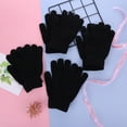 thumbnail image 1 of dianhelloya Children Gloves Full Fingers Washable Comfortable to Wear Elastic Windproof Acrylic Thermal Mittens for Outdoor 1 Pair Yellow, 1 of 8