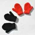 thumbnail image 1 of dianhelloya Children Kid Autumn Winter Warm Mittens Solid Color Full Finger Plush Gloves Light Pink, 1 of 8