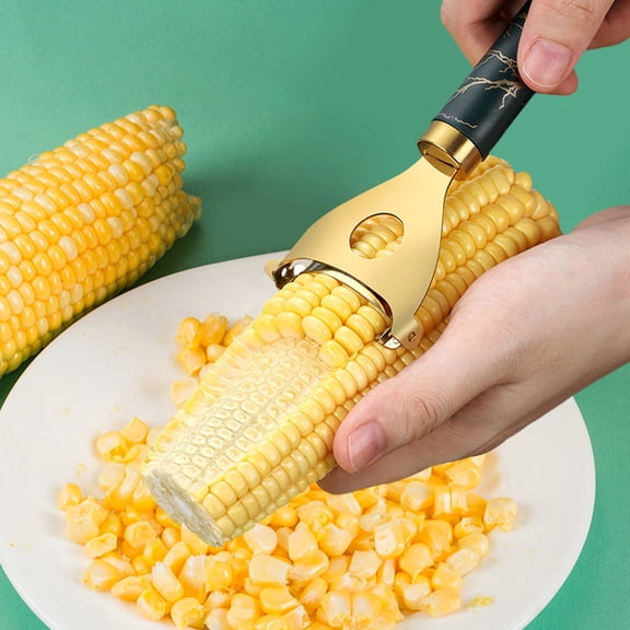 dianhelloya Corn Stripper Cutter with Hanging Hole Corn Planer Corn Cob Stripper Tool Good Grip Corn Prep Peeler Cob Corn Kernel Remover Kitchen Gadget