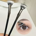 thumbnail image 1 of dianhelloya Eyelash Brush No Shedding Easy to Clean Soft Dense Bristles Curling Eyelash Flat Head Folded Fan-shaped Lashes Extension Brush Makeup Tools Black, 1 of 8