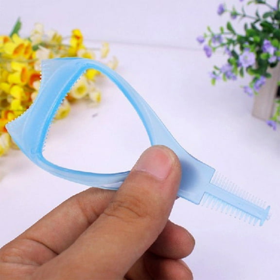 dianhelloya Eyelash Guard Solid Anti-Fall Lightweight Makeup Mascara Guard Curler Applicator Comb for Female Blue