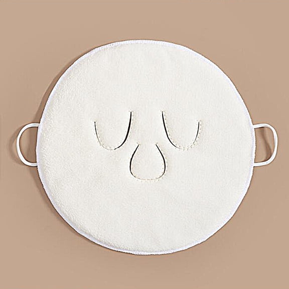 dianhelloya Face Steamer Towel Super Soft Ear Hanging Design Coral Fleece Moisturizing Rejuvenation Hot Cold Facial Spa Towel Beauty Supplies A