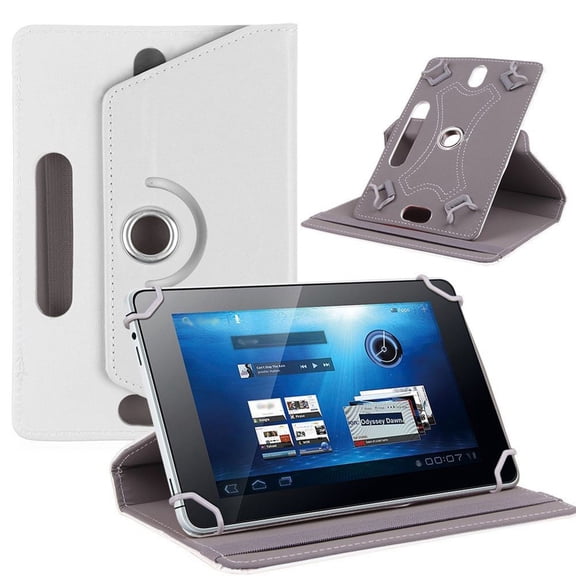 dianhelloya Faux Leather Tablet PC Case Cover 360 Degree Rotating Stand Universal Holder Sky Blue