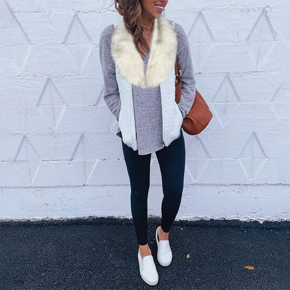 dianhelloya Female Winter Scarf Fluffy Faux Fur Collar Cozy Warm Thick Decorative Heat Retention Lightweight Washable Soft Shawl Collar Neck Wrap Beige