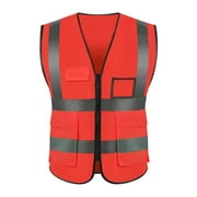 dianhelloya Fluorescent Vest Reflective Breathable Cloth Safety Protective Vest for Outdoor