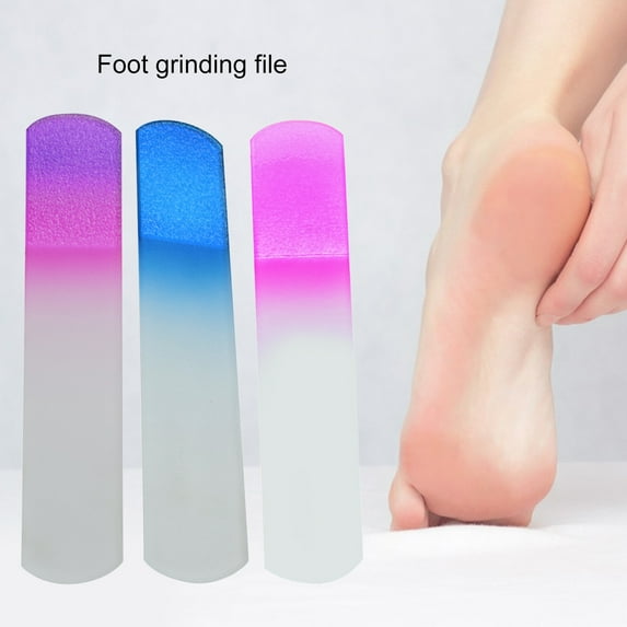 dianhelloya Foot File Tender Feet Dead-skin Remover Glass Foot Rasp Hard Skin Callus Remover Pedicure Tools Gradient Color