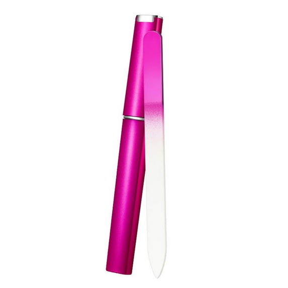 dianhelloya Glass Nail File Nail File Faux Crystal Glass Non-porous Durable Reusable Colorful Design Manicure File for Healthy Nails Pink
