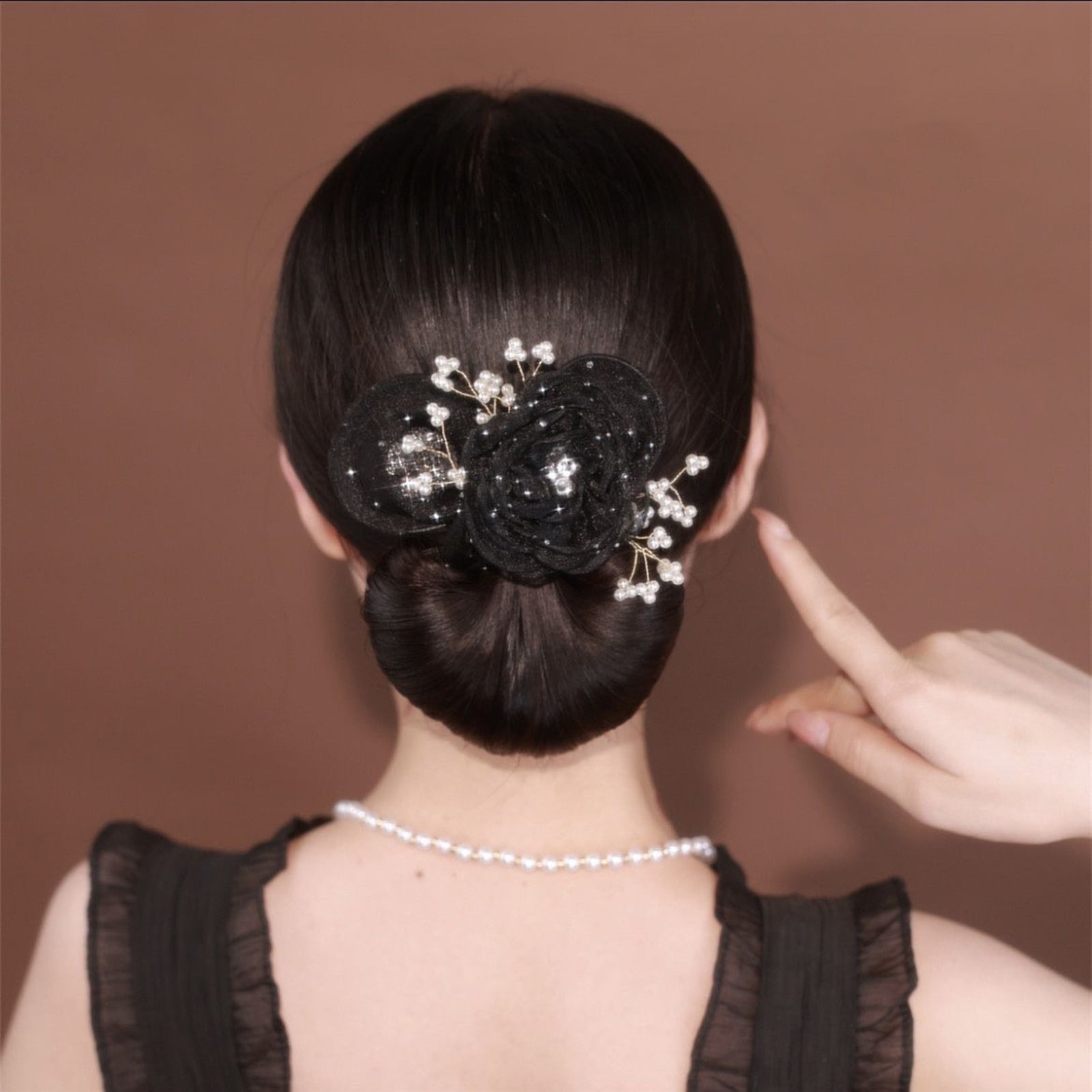 dianhelloya Hair Bun Maker Floral Lazy Hair Curler Deft Bun Twister
