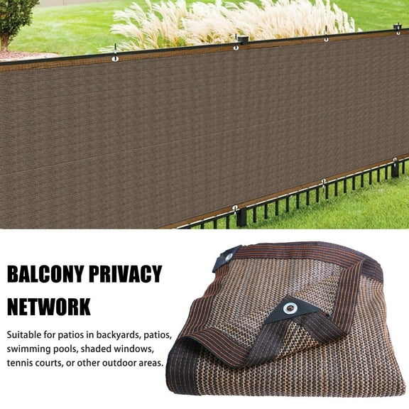 dianhelloya Heavy-Duty Polypropylene Balcony Privacy Screen with 90% UV Protection - Reinforced Edges, Aluminum Grommets, All-Weather Outdoor Mesh for Deck, Patio, Pool, and Tennis Court
